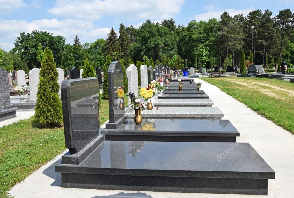 Tombstones in the public cemetery