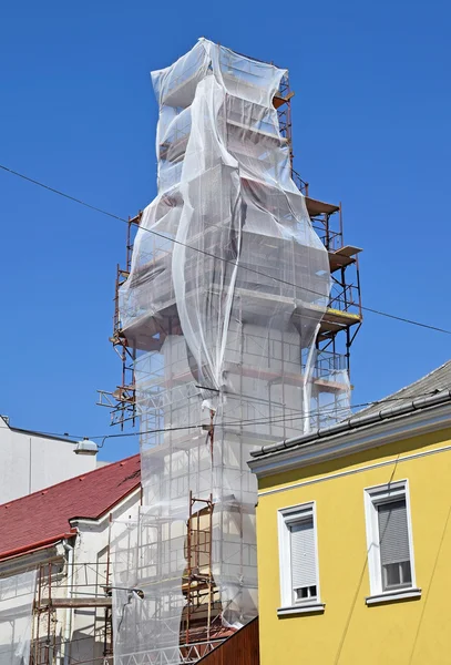 Restoration of the church tower — Stock Photo, Image