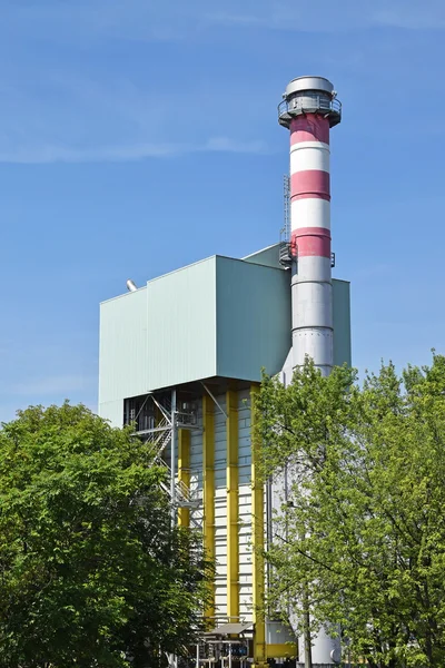 Smoke stack of the power station Royalty Free Stock Images