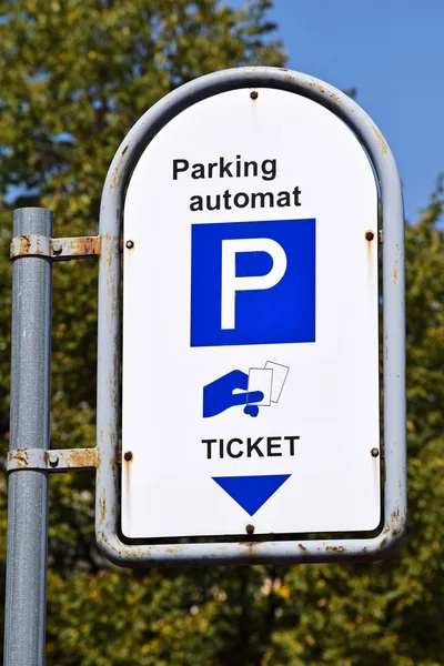 Parking automat sign — Stock Photo, Image