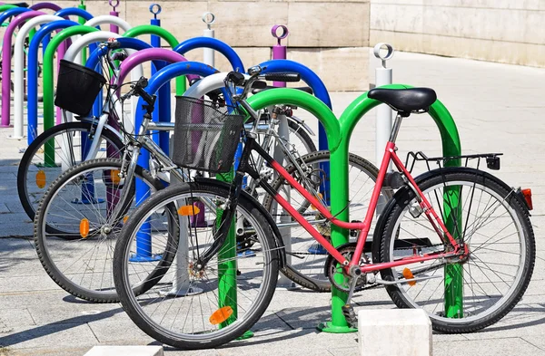 Bicycles at the parking lot — Stock Photo, Image