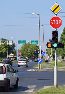 Sokak yol geçiş, ışık