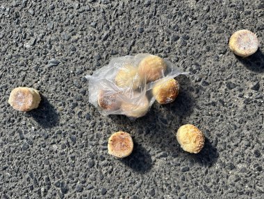 Scones on the street somebody left them