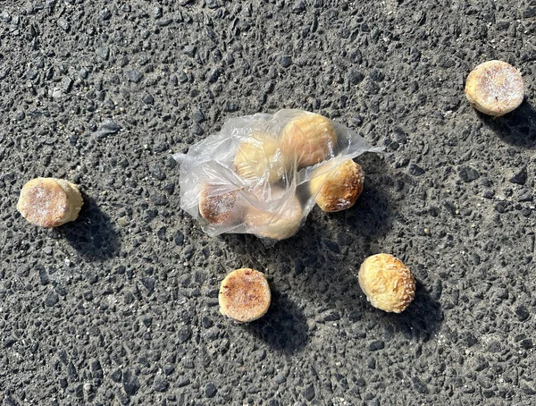 Scones on the street somebody left them