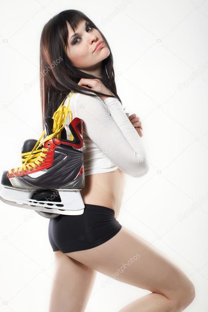 Sexy Ice Skating Woman