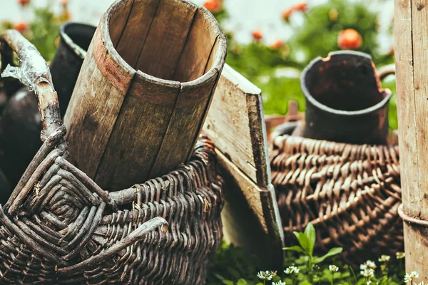 Old vintage details and things. The stylized photo. Retro agriculture. — Stock Photo, Image