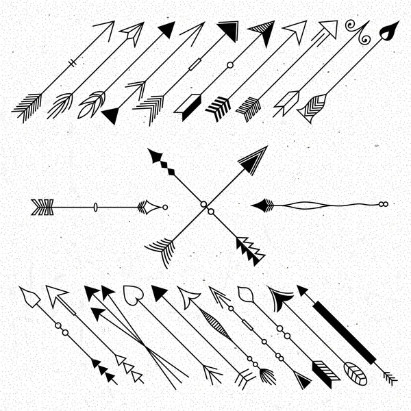 Hipster arrows collection — Stock Vector
