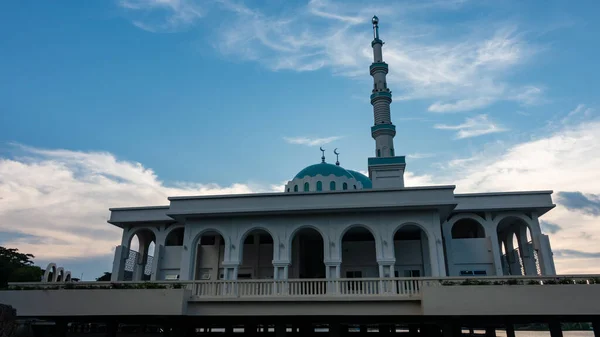 Belle Mosquée Flottante Kuching Localement Connue Sous Nom Masjid India — Photo