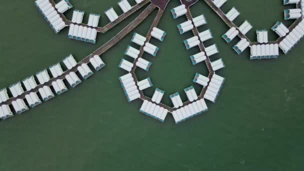 Scenic Luchtfoto Van Avillion Port Dickson Tijdens Zonsopgang — Stockvideo