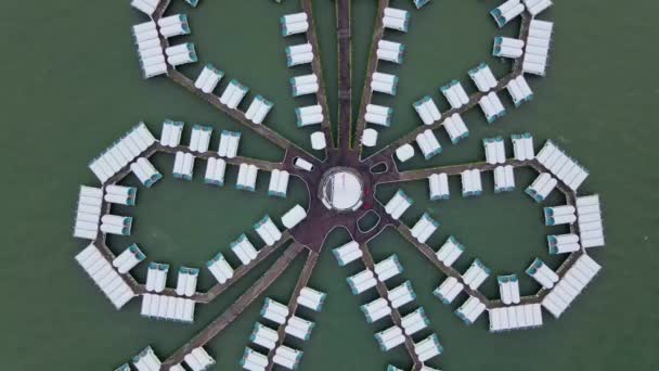Scenic Luchtfoto Van Avillion Port Dickson Tijdens Zonsopgang — Stockvideo