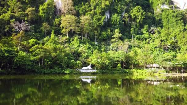 Montañas Escénicas Vista Lago Tambun Perak — Vídeo de stock