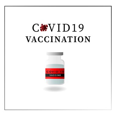 COVID-19 aşı vektörü, el çizimi veya çizimi