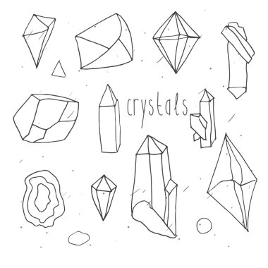 Geometrik poligonal kristalleri.