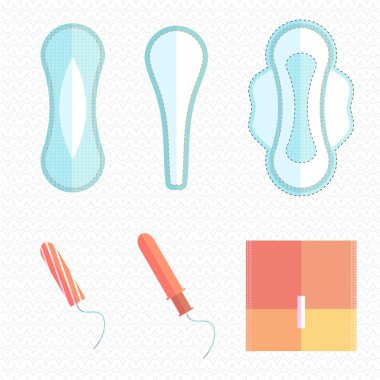 kadınsı yastıkları ve tamponlar