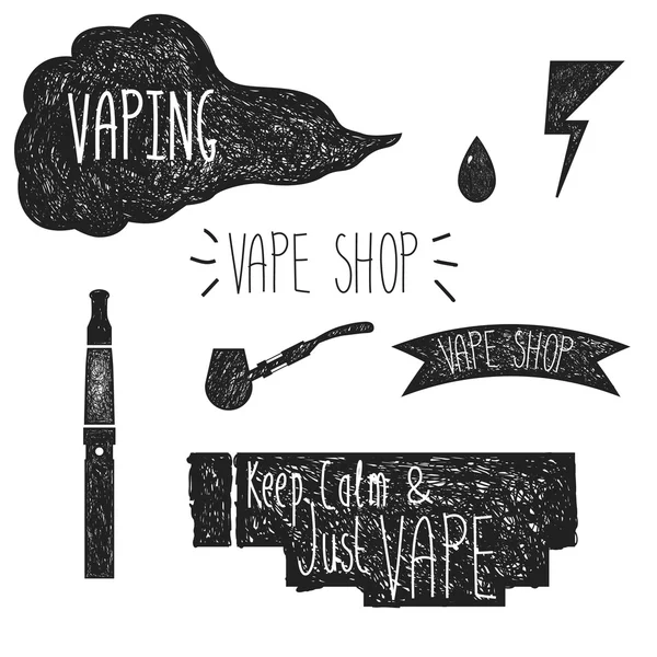 Iconos de vapor. Gráficos manuales . Gráficos Vectoriales