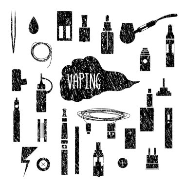 Simgeler vape. El grafik