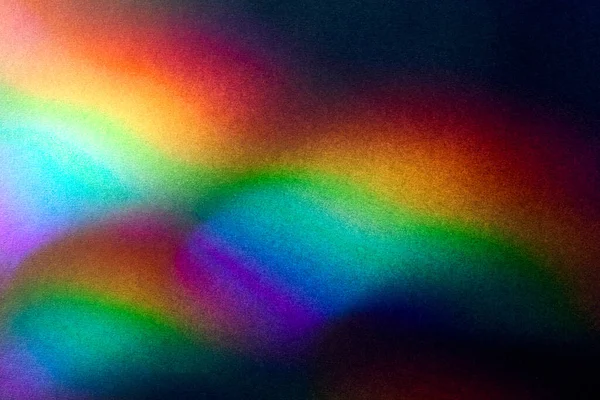 Heldere Veelkleurige Glans Donker Ruw Getextureerd Karton Zacht Regenbooglicht Abstract — Stockfoto