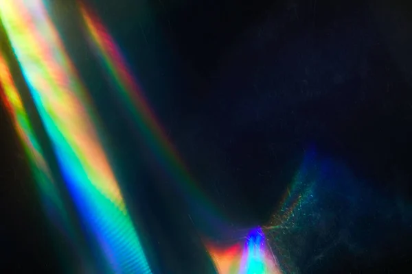 Rainbow Flare Винтажным Эффектом Пленку Пыль Царапины Наложение Bokeh Light — стоковое фото