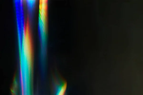 Rainbow Flare Mit Vintage Effekt Auf Film Staub Und Kratzer — Stockfoto
