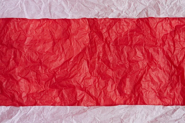 白い紙が砕けた テキスト用の赤い紙テープ — ストック写真