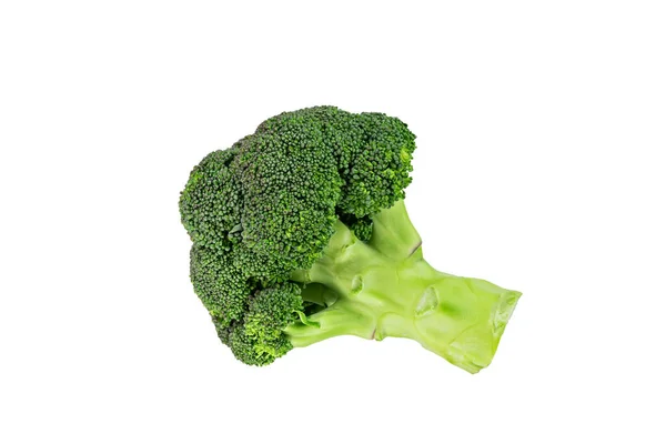 Świeże zielone brokuły warzywne izolowane na białym tle — Zdjęcie stockowe