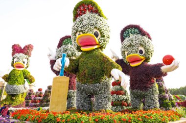 Dubai Mucize Bahçesi çizgi film karakterleri Duck Tales. Birleşik Arap Emirlikleri Dubai Mart 2019
