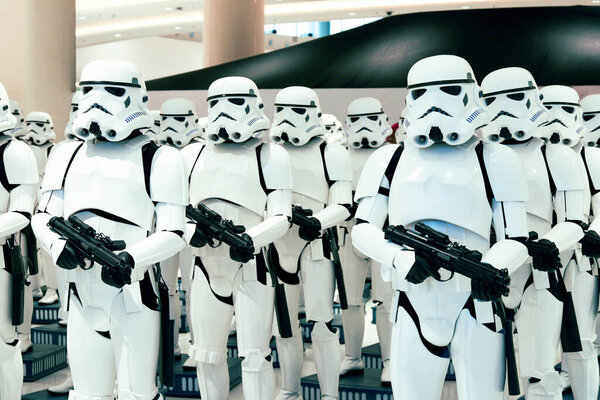 Star Wars soldiers stormtroopers. United Arab Emirates Dubai March 2019