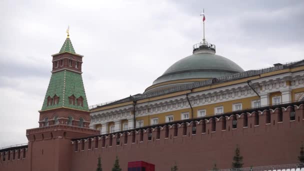 Senatstornet Senatens Byggnad Röda Torget Ryssland Moskva Maj 2021 — Stockvideo
