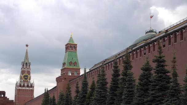 Москва Кремлевская Стена Красной Площади Россия Москва Май 2021 — стоковое видео