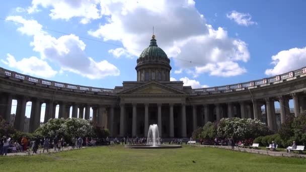 Kazan Katedrális Kazan Tér Nyár Oroszország Szentpétervár Június 2021 — Stock videók