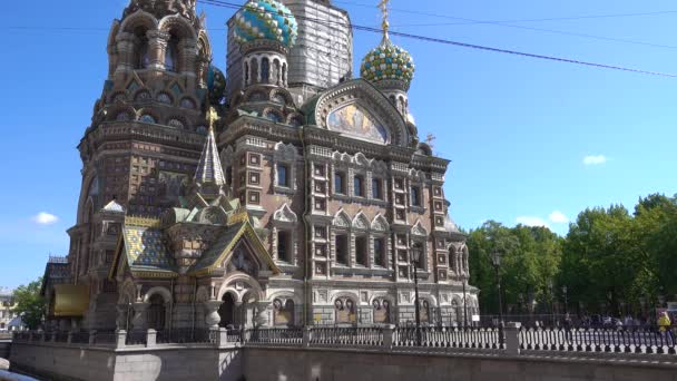 Catedrala Învierii Lui Hristos Sânge Sau Biserica Mântuitorului Sânge Rusia — Videoclip de stoc