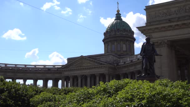Kazan Kathedraal Kazan Plein Zomer Rusland Sint Petersburg Juni 2021 — Stockvideo