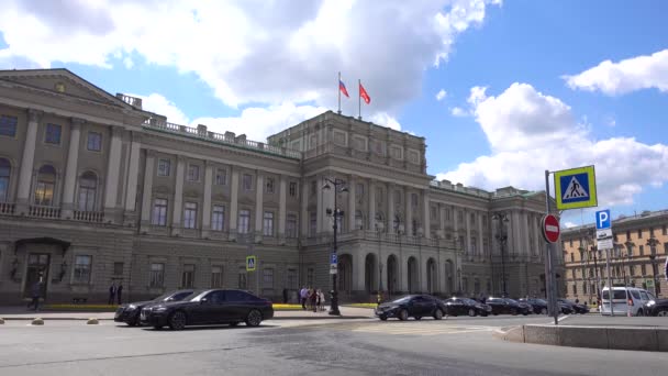 Mariinského Palác Současné Době Legislativní Shromáždění Petrohradě Rusko Petrohrad Červen — Stock video