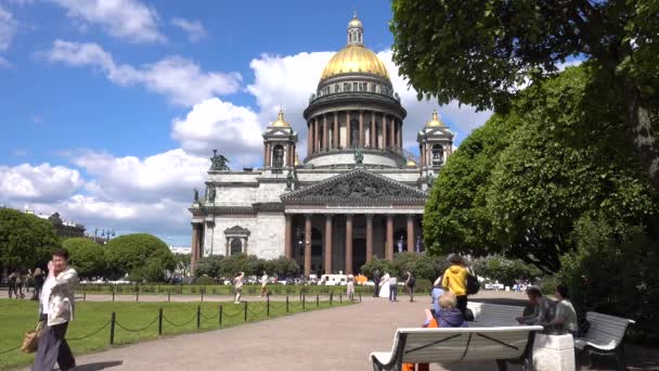 Isaac Cathedral Isaac Square Ryssland Sankt Petersburg Juni 2021 — Stockvideo