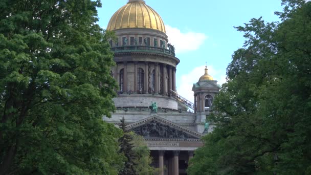 Katedrála Izáka Detailní Záběr Rusko Petrohrad Červen 2021 — Stock video