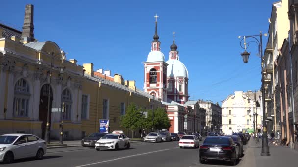 Церква Великого Мученика Зцілителя Пантелеймона Санкт Петербурзі Росія Червень 2021 — стокове відео