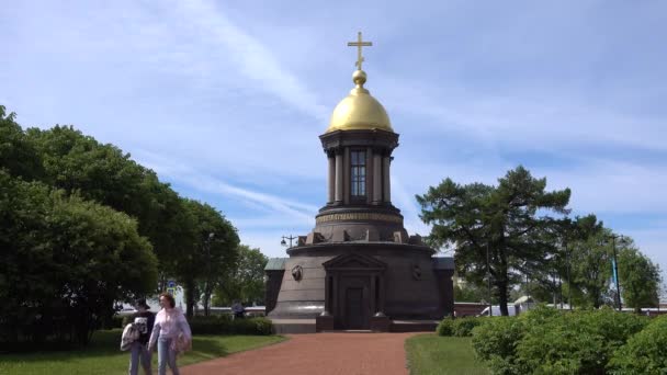 Церковь Часовня Святой Троицы Россия Санкт Петербург Июнь 2021 — стоковое видео