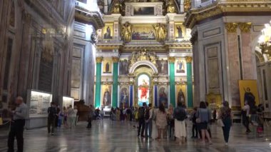 Isaac Katedrali, iç dekorasyon. Rusya, Saint Petersburg Haziran 2021