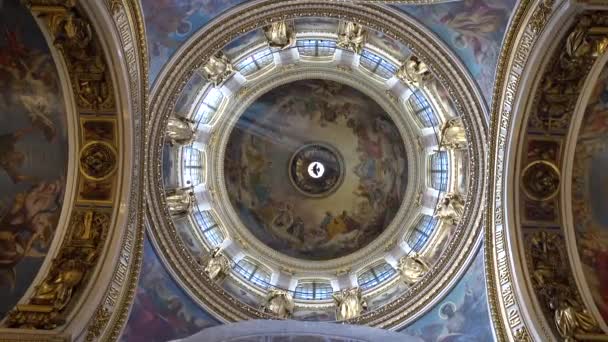 Isaak Kathedrale Innendekoration Russland Sankt Petersburg Juni 2021 — Stockvideo