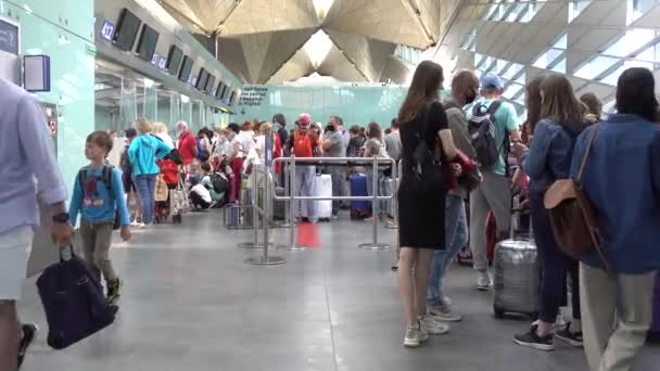 Comptoirs Enregistrement Des Passagers Aéroport Pulkovo Russie Saint Pétersbourg Juin — Video