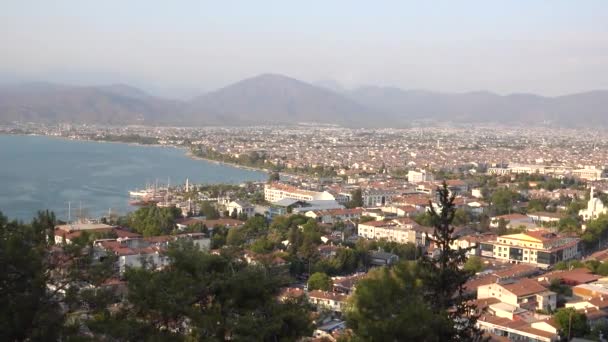 Fethiye Vista Cidade Cima — Vídeo de Stock