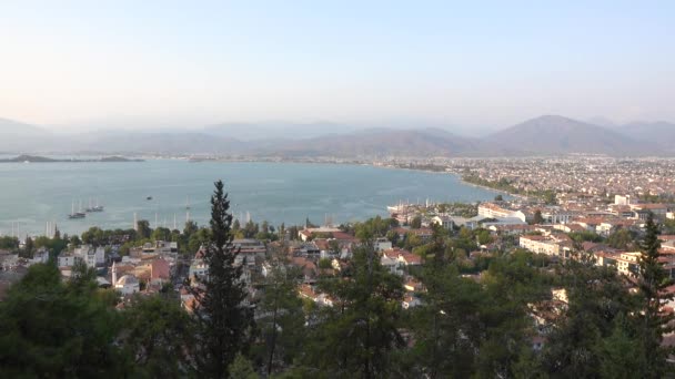 Blick Auf Fethiye Von Oben — Stockvideo