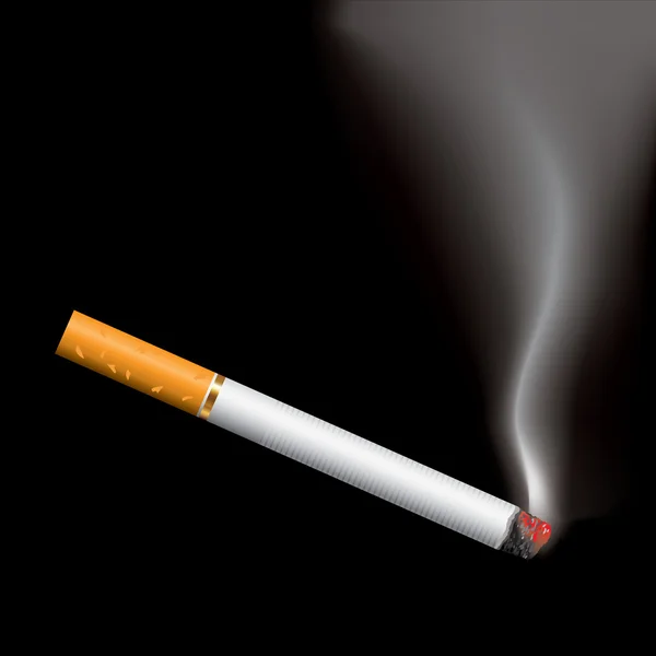 Égő cigaretta — Stock Vector
