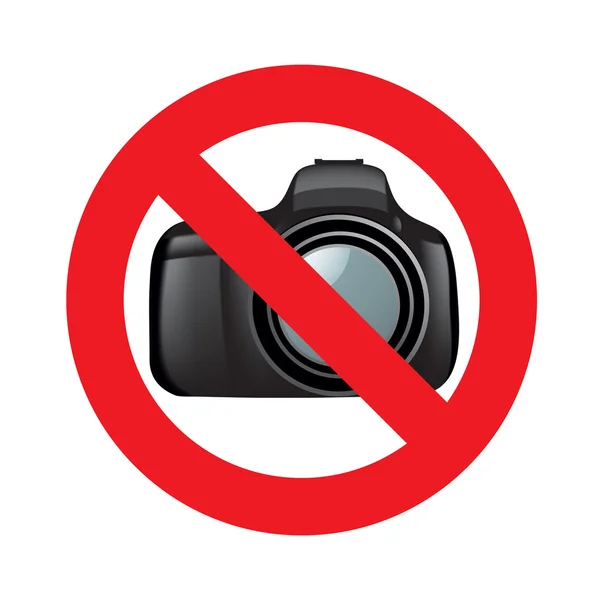 Nessun segno della fotocamera — Vettoriale Stock