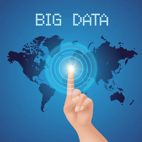 Big data button — Stock Vector