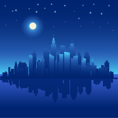 gece şehir manzarası