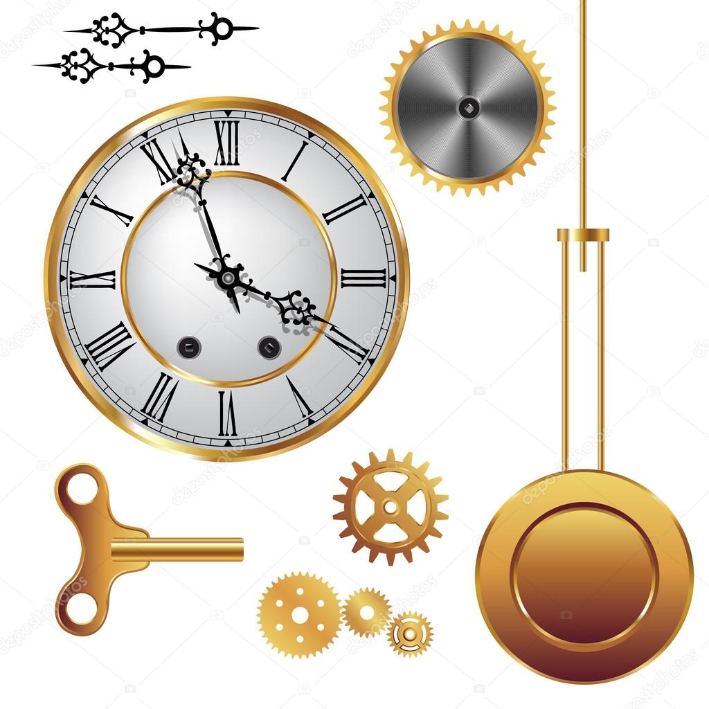 Clock Parts Stock Vector Route55 60710691 clock-parts-stock-vector-route55-60710691