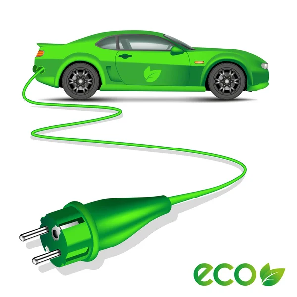 Coche eléctrico — Vector de stock