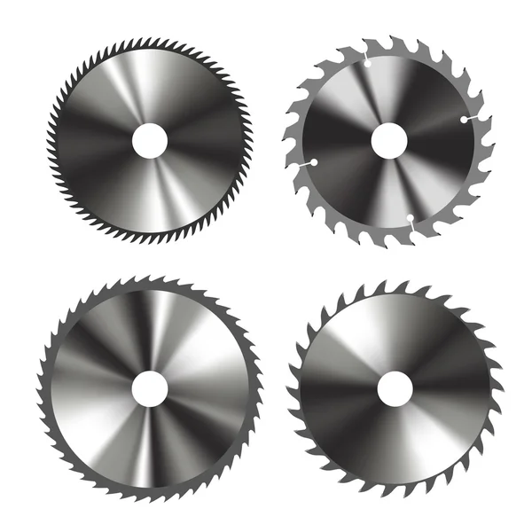 Cirkelvormige zaagbladen — Stockvector