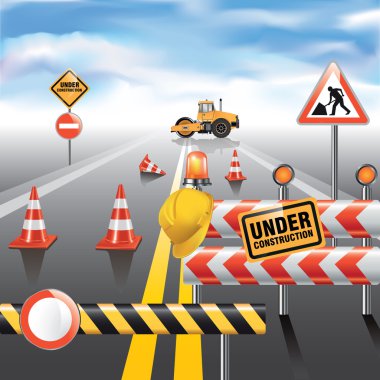 yol yapım aşamasında